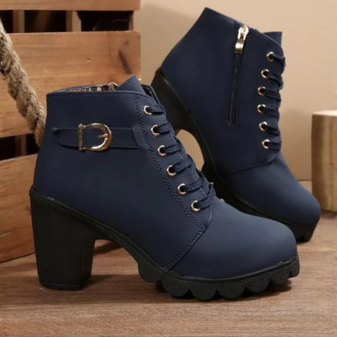 Emma | Sophisticated And Practical Lace-Up Ankle Boots