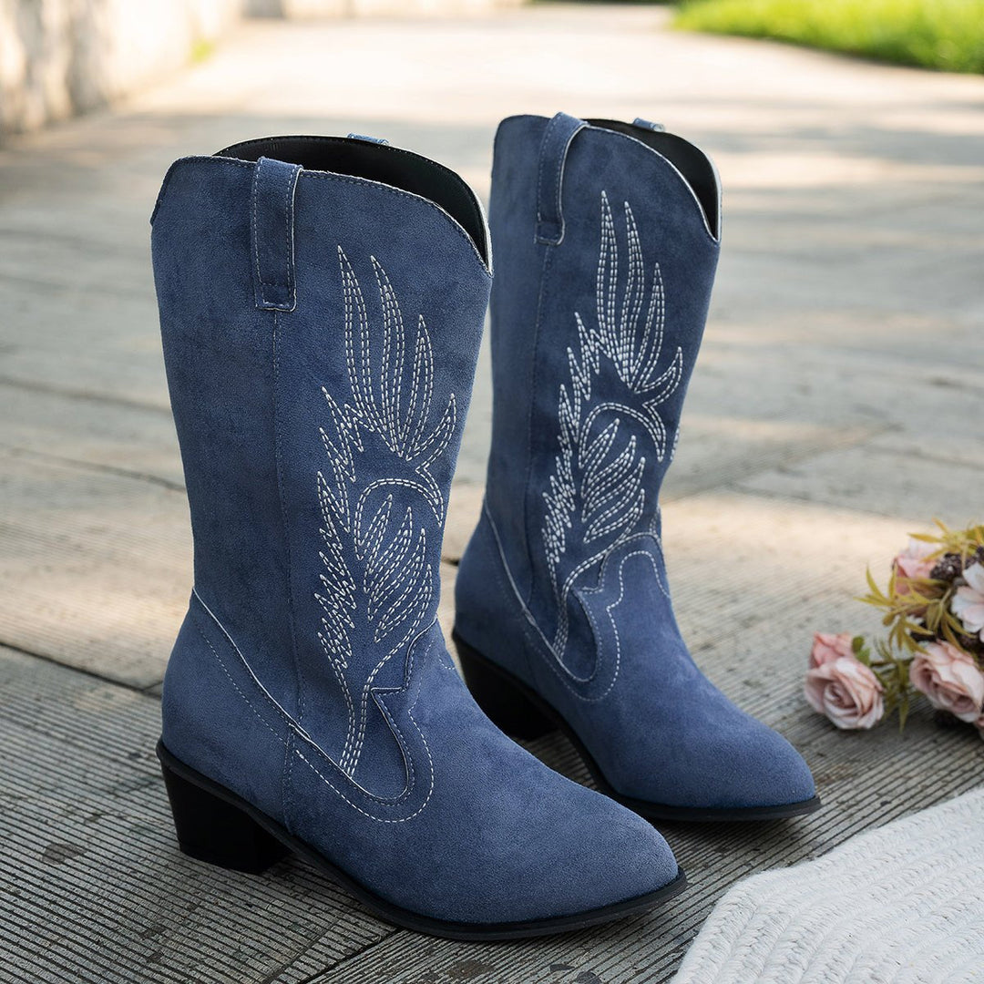 Monika | Stylish And Comfortable Wide-Calf Cowboy Boots