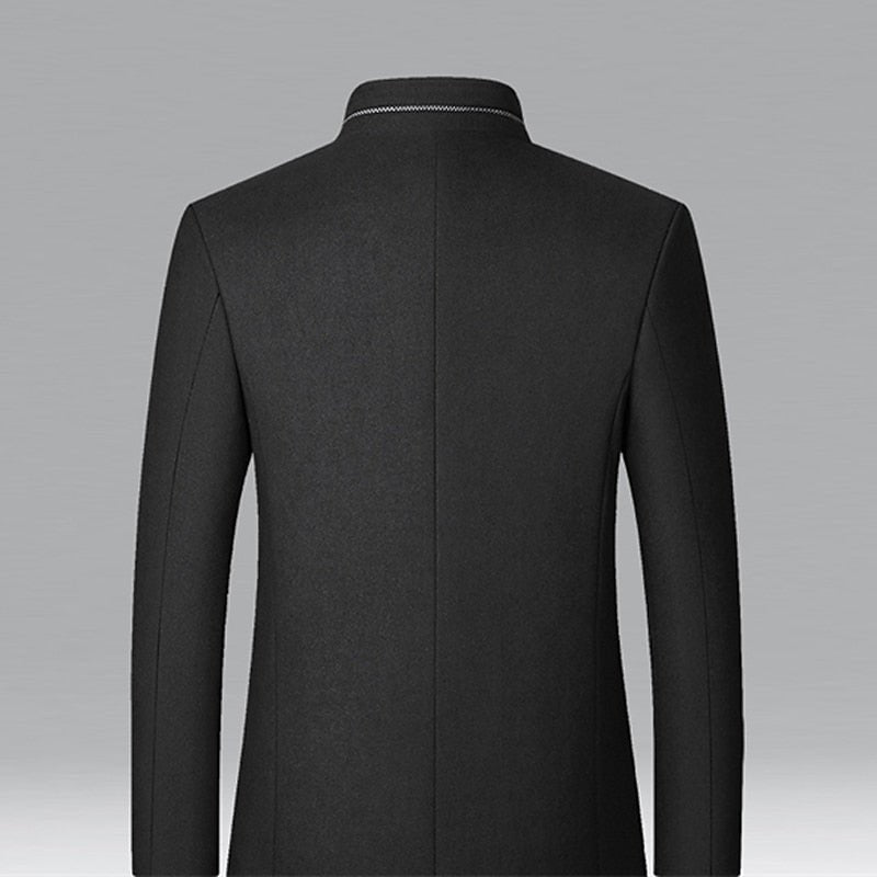 Gregory | Stand-Collar Overcoat – Timeless Style for Men