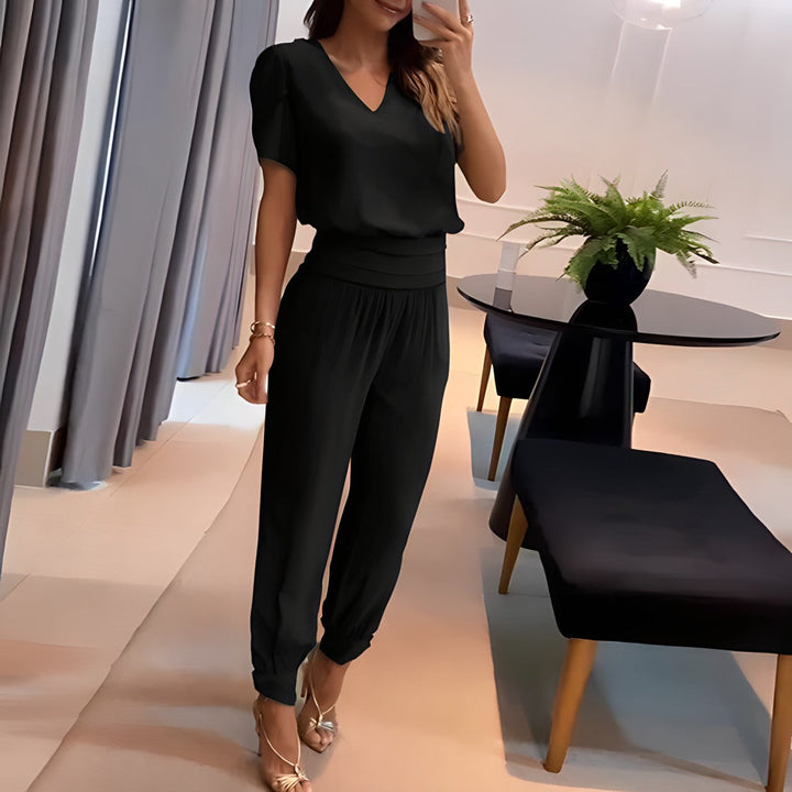Chloé | Elegantes und stilvolles zweiteiliges Set aus Bluse und Hose