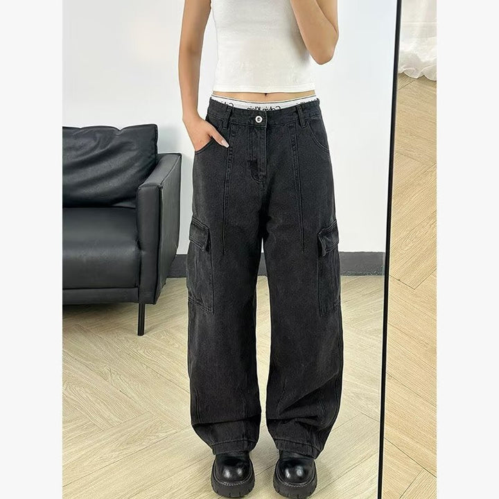 Mandy | Stilvolle Denim-Cargohose für mühelosen Alltagskomfort