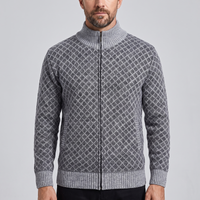 Ethan | Stylish And Sophisticated Jacquard Funnel Neck Sweater