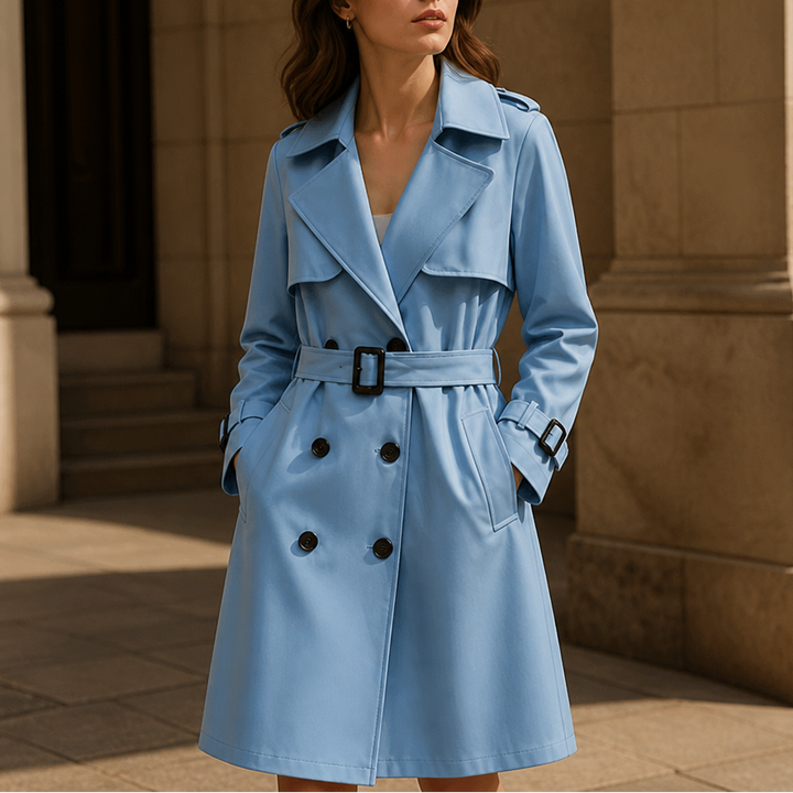 Winterly | Mid-Length Trench Coat – Belted Style for Women