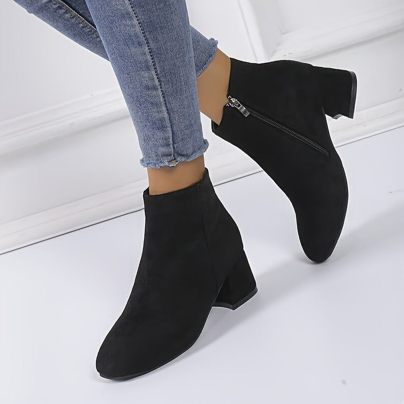Elizabeth | Elegant Suede-Finish Chelsea Ankle Boots