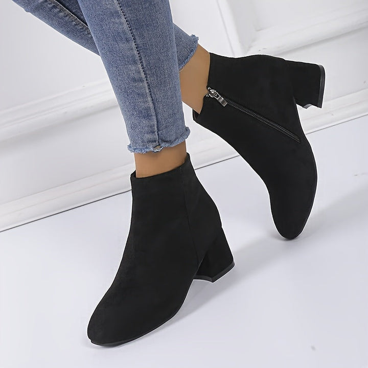 Elizabeth | Elegant Suede-Finish Chelsea Ankle Boots