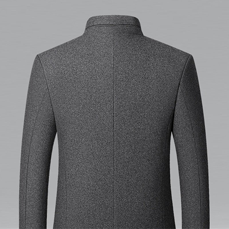 Gregory | Stand-Collar Overcoat – Timeless Style for Men