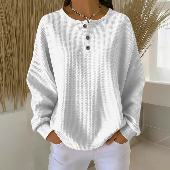 Juliane | Modern Cozy Waffle Knit Sweater