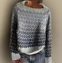 Freja | Nordic Style Gradient Pattern Knitted Sweater