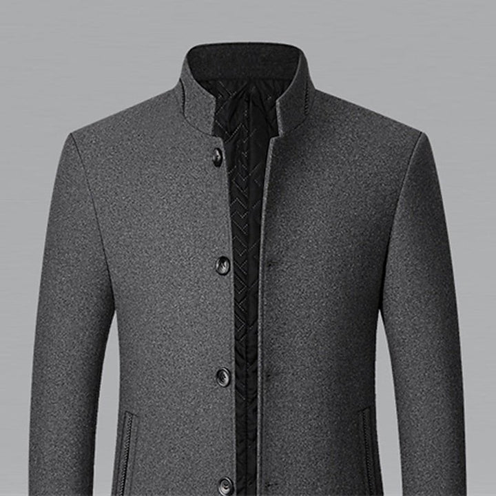 Gregory | Stand-Collar Overcoat – Timeless Style for Men