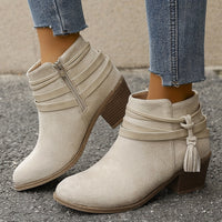 Annabelle | Refined And Versatile Tassel Ankle Boots