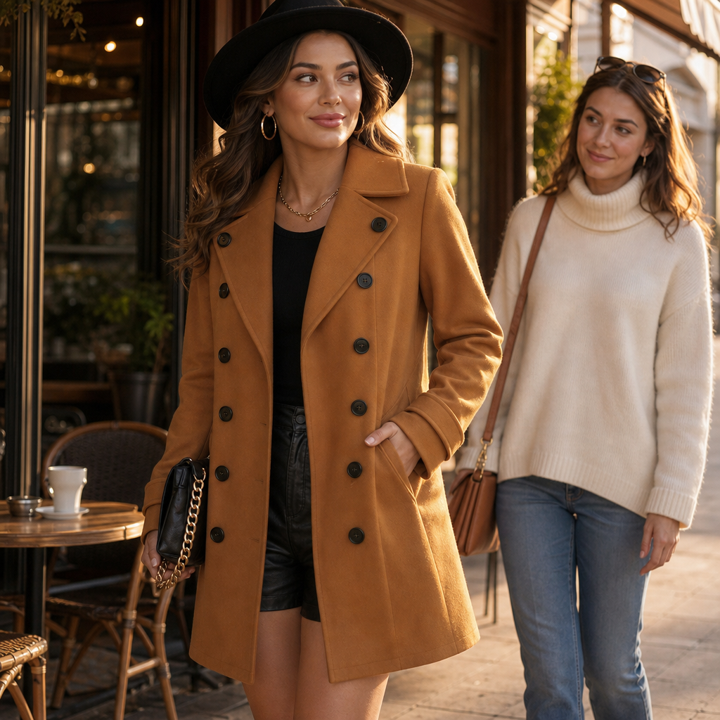 Overcoat & Co. | Double-Breasted Wool-Blend Coat for Women