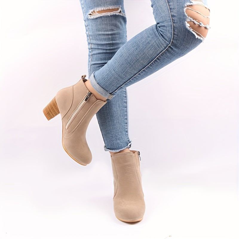 Sienna | Vielseitige Wildleder-Stiefeletten mit Blockabsatz
