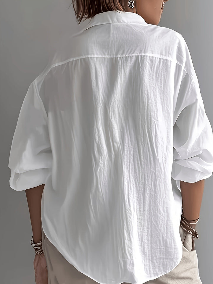 Freya | Relaxed Collared Blouse – Effortless Everyday Style for Women