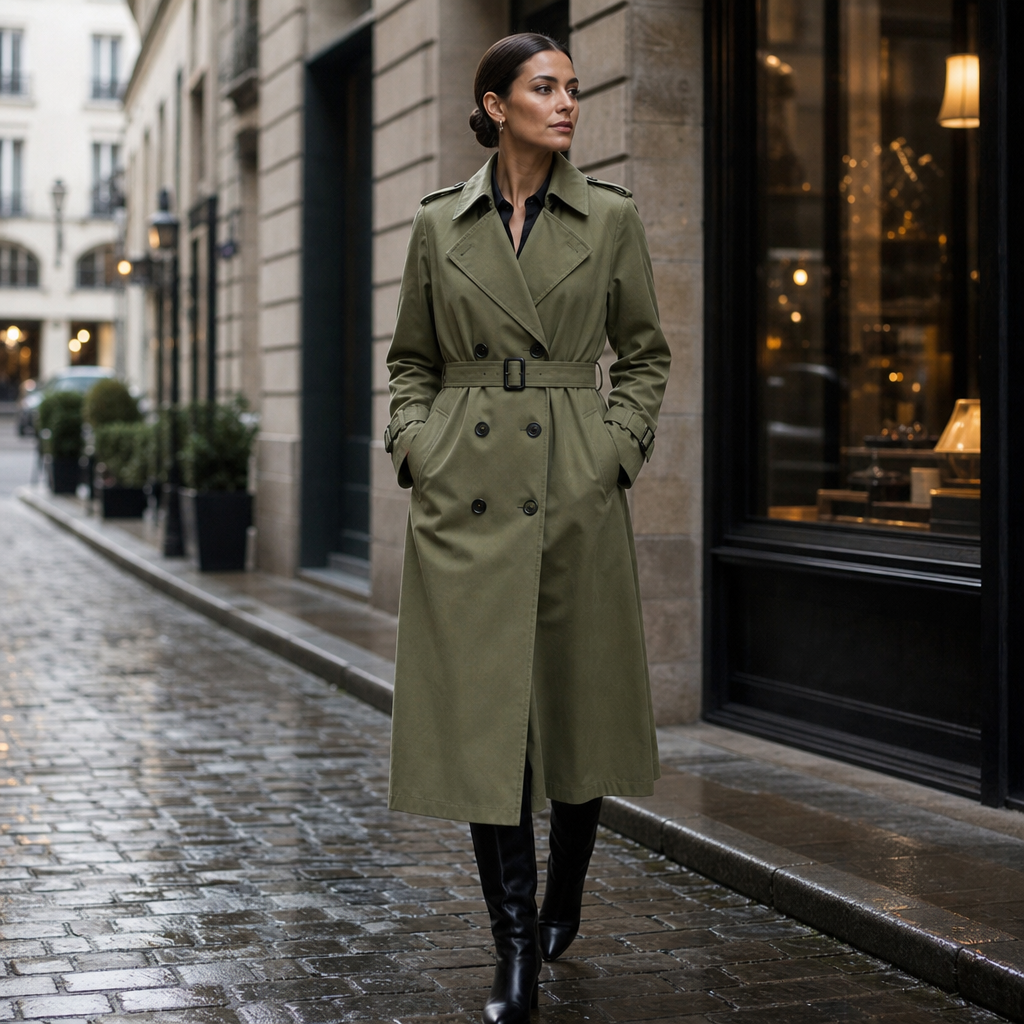 Mayfield | Long Trench Coat – Double-Breasted Stylish Layer