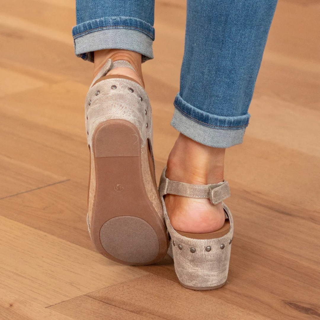 Isla | Sandali ortopedici a cuneo con morbido comfort in suede