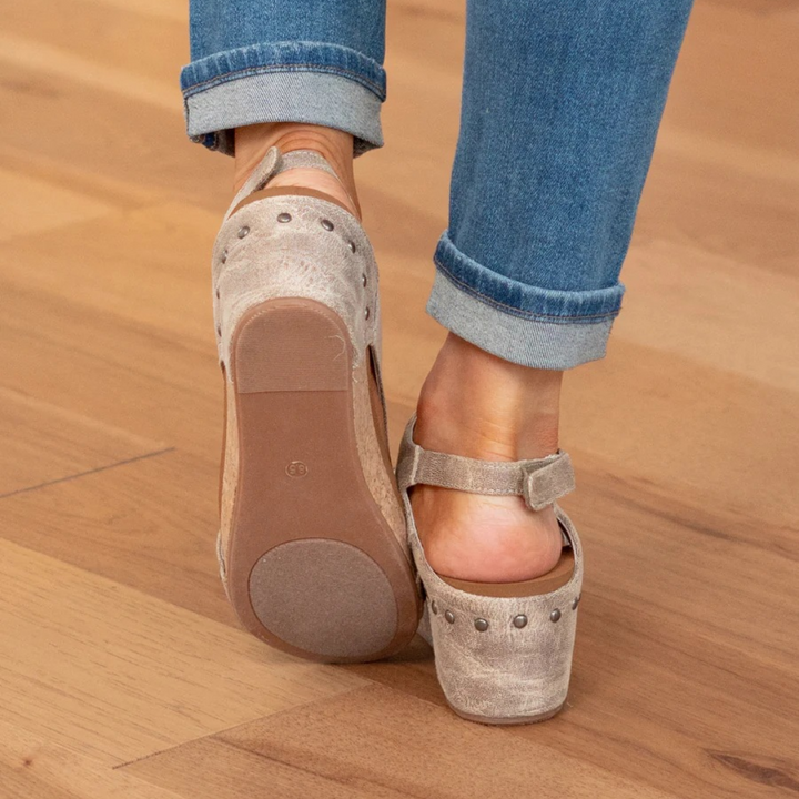 Isla | Sandali ortopedici a cuneo con morbido comfort in suede