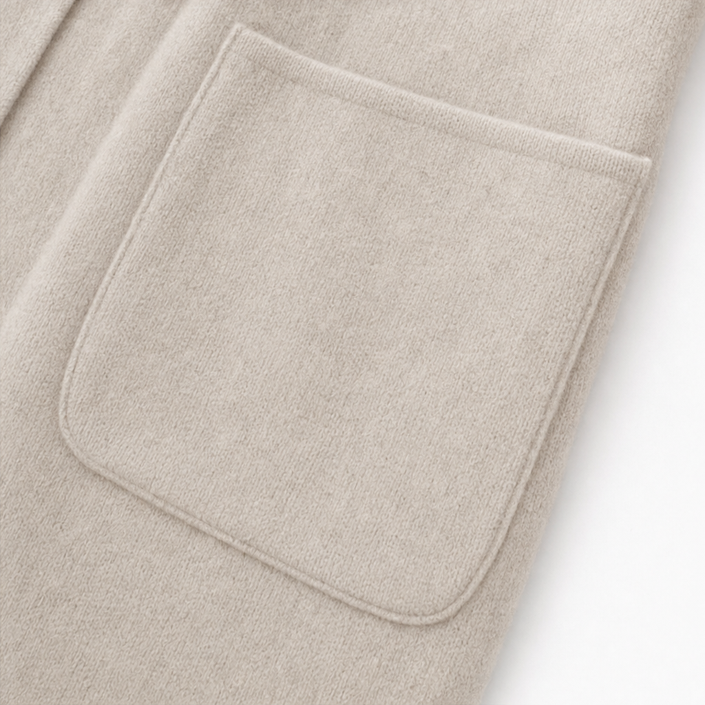 Draperie | Longline Open-Front Coat – Wool-Blend Style for Women