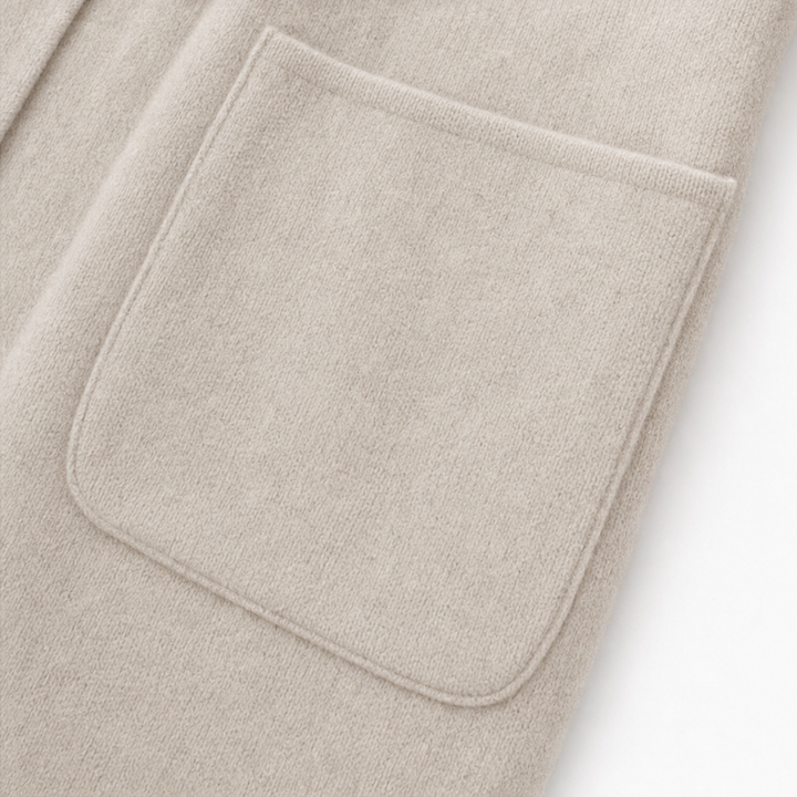 Draperie | Longline Open-Front Coat – Wool-Blend Style for Women