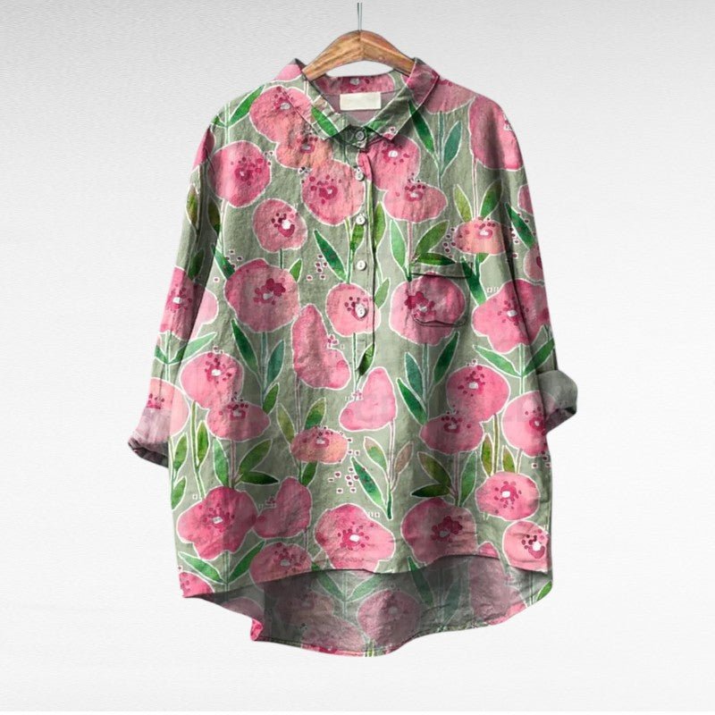 Colleen | Long Sleeve Blouse – Classic Multicolor Style