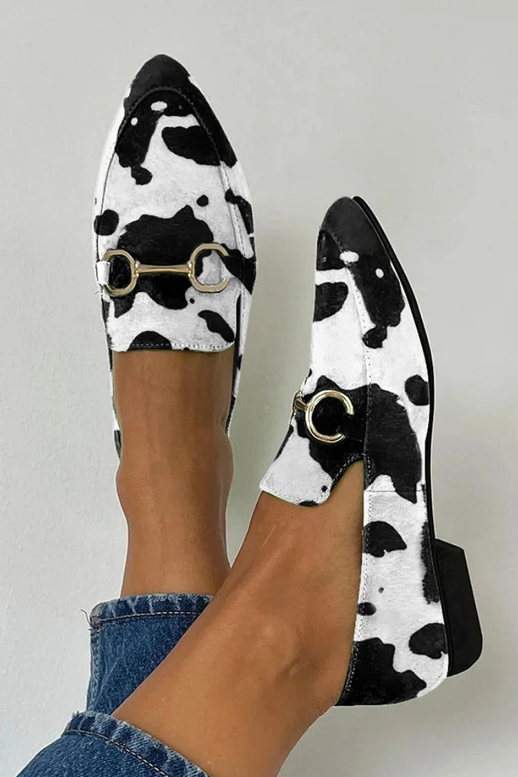Isabelle | Bedruckte, elegante Damen-Loafer mit Schnalle