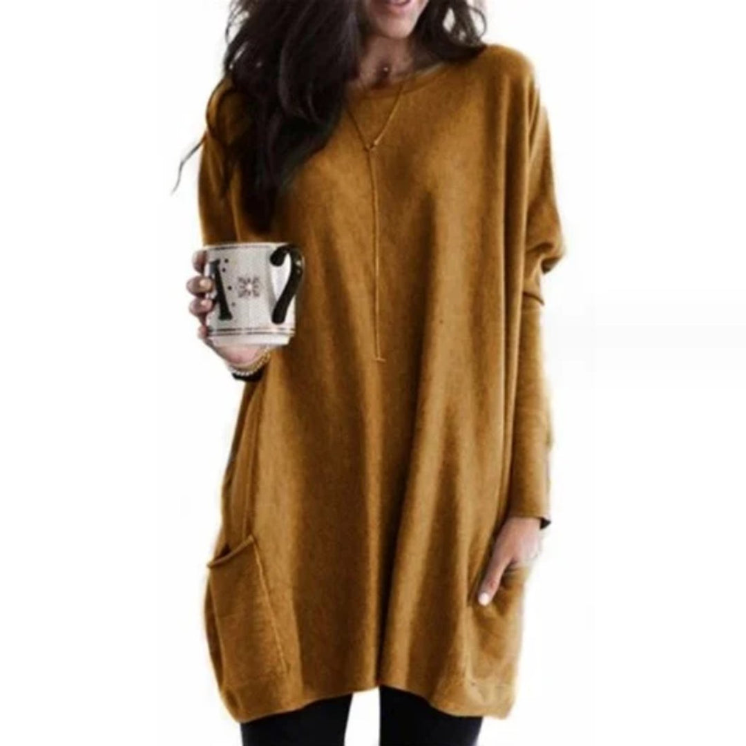 Harper | Gemütlicher, oversized Tunika-Pullover mit Taschen