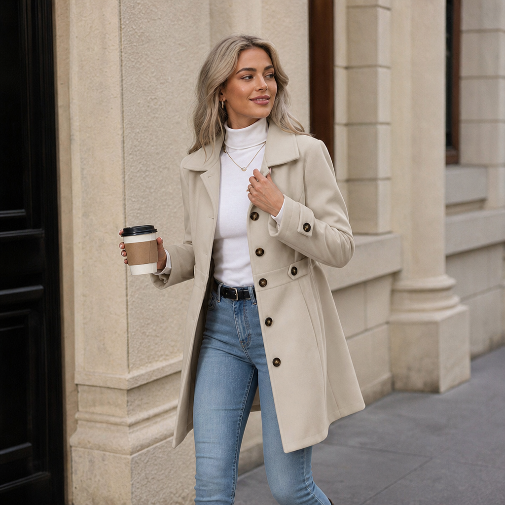 Vestalle | Belted Tailored Trench Coat for Women
