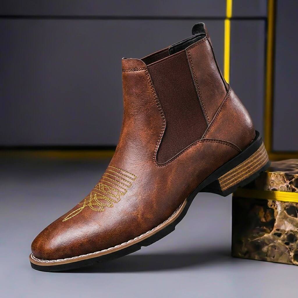 Carter | Genuine Leather Boots for Men with Polished Finish