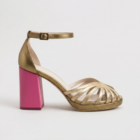 Seraphina | Sandalen mit gewebten Details und Blockabsatz