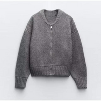 Rebecca | Cozy And Versatile Zip-Up Knit Cardigan