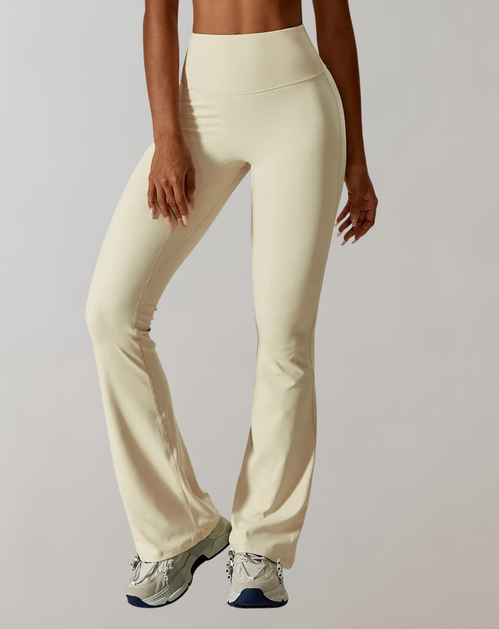 Chloe | Flexible Yoga-Leggings mit weitem Bein und hoher Taille