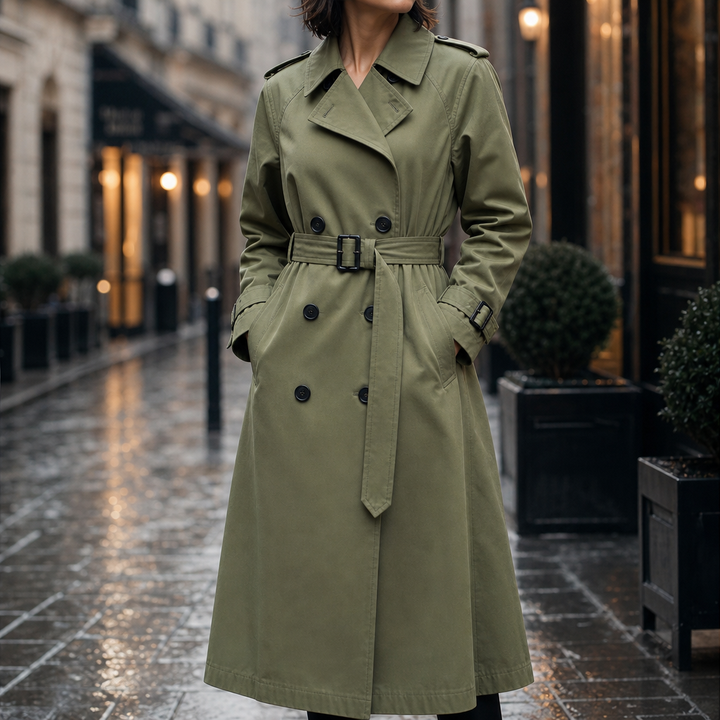 Mayfield | Long Trench Coat – Double-Breasted Stylish Layer