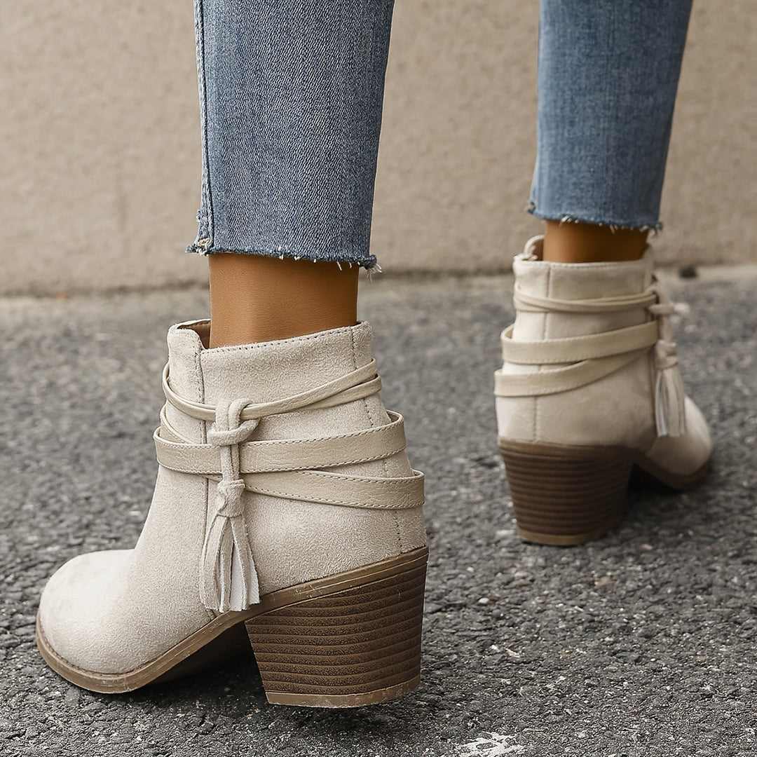 Annabelle | Refined And Versatile Tassel Ankle Boots
