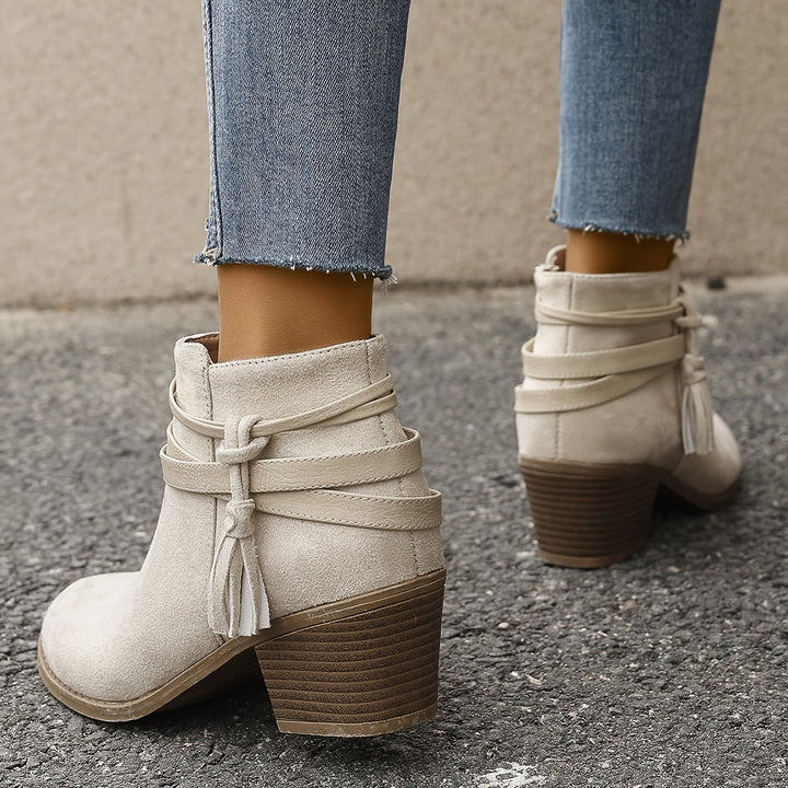 Annabelle | Refined And Versatile Tassel Ankle Boots