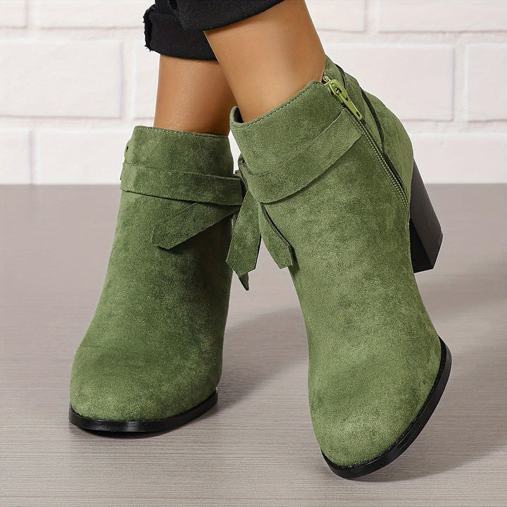 Daisy | Feminine And Sophisticated Bow Detail Ankle Boots
