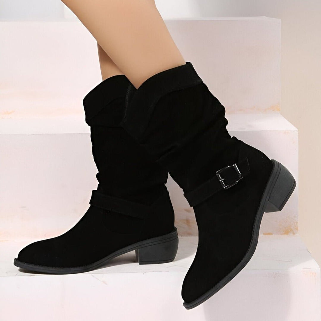 Astrid | Chic Slouchy Faux Suede Knee High Boots