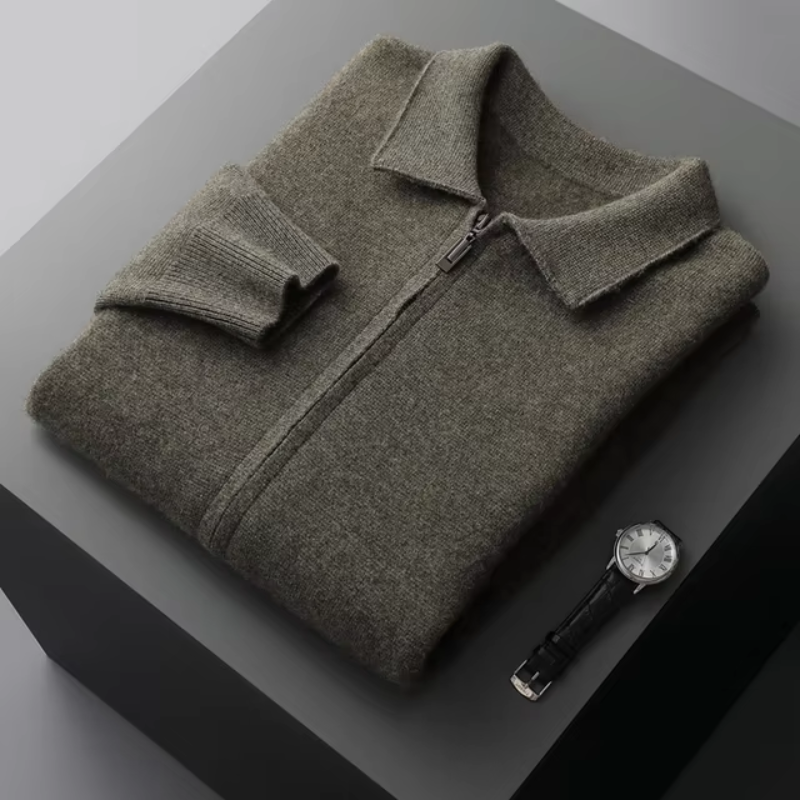 Oliver | Stilvolle und vielseitige Herren-Strickjacke mit durchgehendem Reißverschluss