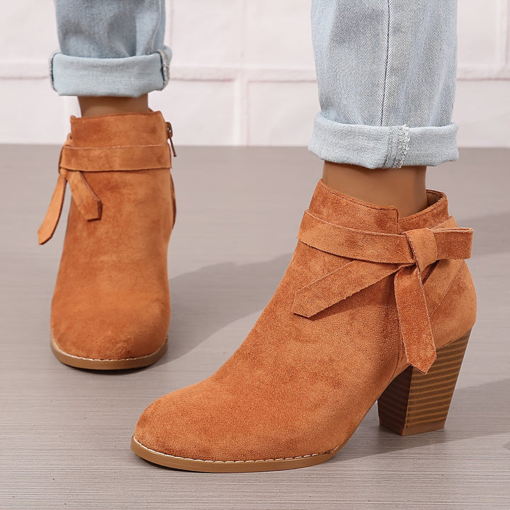 Daisy | Feminine And Sophisticated Bow Detail Ankle Boots