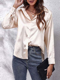 Olivia | Luxurious And Versatile Silk Long-Sleeve Shirt