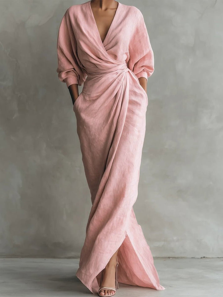 Scarlett | Stylish Wrap Long-Sleeved Maxi Dress