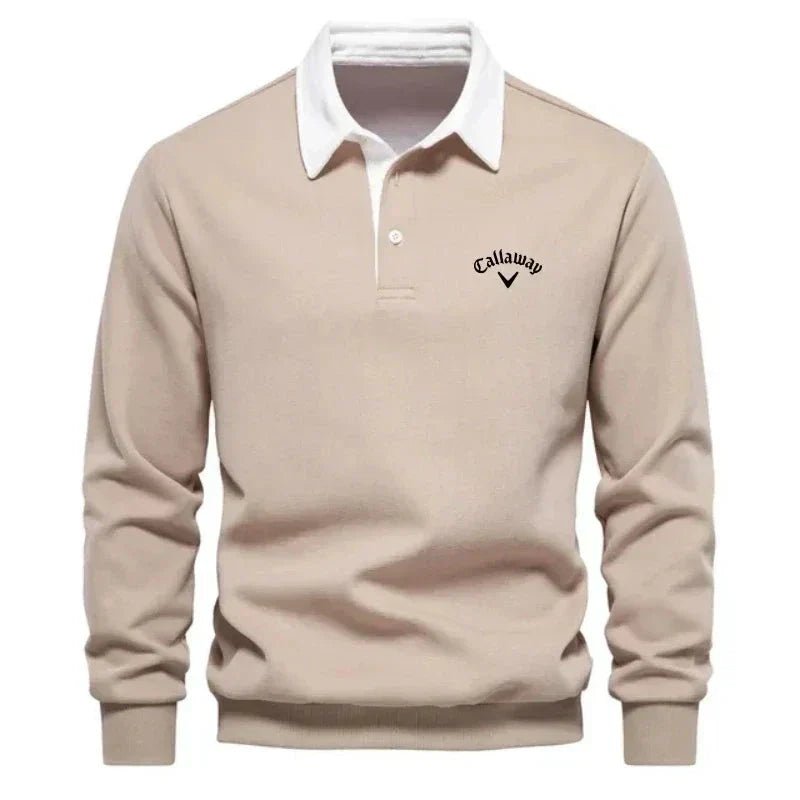 Liam | Eleganter Strickpullover mit kontrastierendem Polokragen