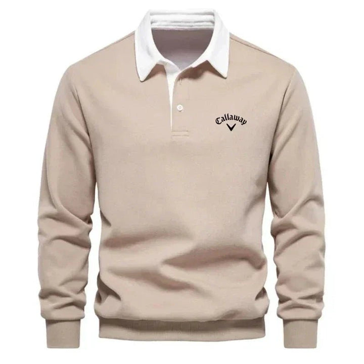 Liam | Eleganter Strickpullover mit kontrastierendem Polokragen