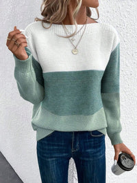 Klaudia | Moderner Color-Block-Strickpullover