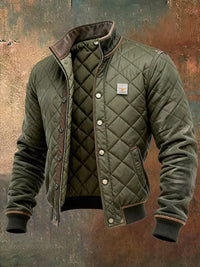 Toby | Quilted Jacket with Aged Leather Accents