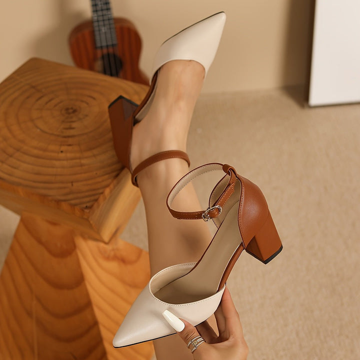 Marielle | Two Tone Strap Heels – Elegant Design for Women