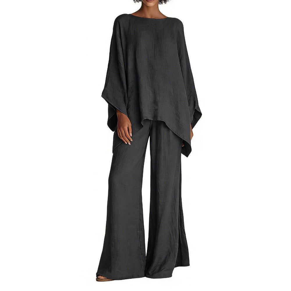 Michelle | Completo oversize elegante e traspirante con tunica e pantaloni a gamba larga