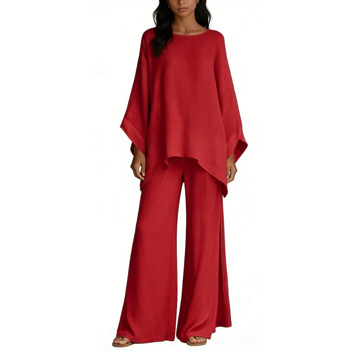 Michelle | Completo oversize elegante e traspirante con tunica e pantaloni a gamba larga