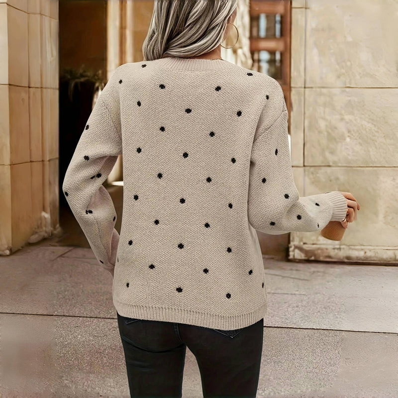 Victoria | Elegant Dotted Knit Sweater For Effortless Everyday Style