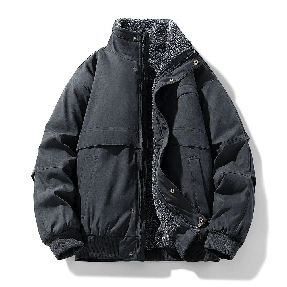 Velora | Fleece Lined Puffer Jacket – Elegante Winterstijl voor Mannen