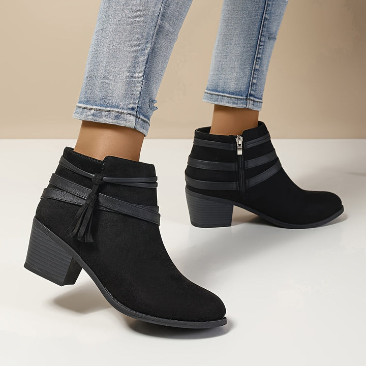 Annabelle | Refined And Versatile Tassel Ankle Boots