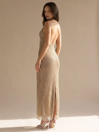 Seraphine | Glamouröses und trendiges glitzerndes Bodycon-Maxikleid für Partys